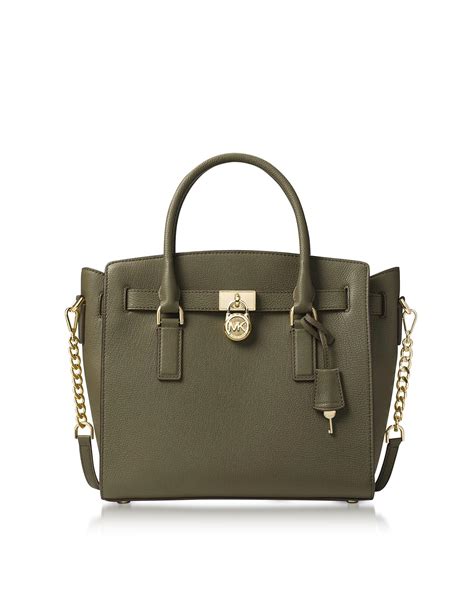 michael kors dark green bag|michael kors olive green handbag.